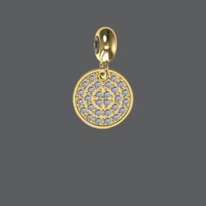 Petite Diamond Disc Charm