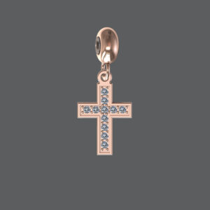 Petite Diamond Cross Charm