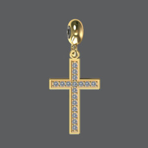 Diamond Cross Charm