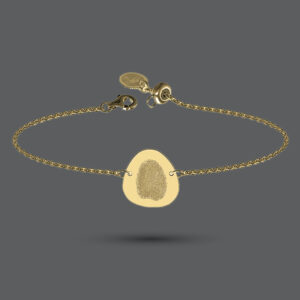 9K Gold Fingerprint Bracelet