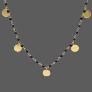 9k Dangle & Spinel Necklace