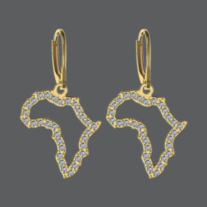 Diamond Africa Silhouette Earrings