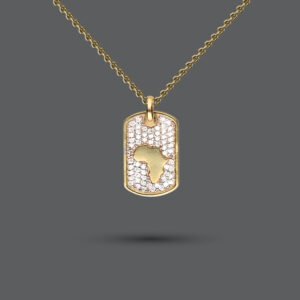 Diamond Africa Tag Pendant & Chain