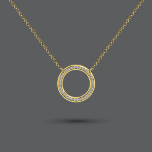 Diamond Circle Silhouette Necklace