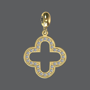 Diamond Clover Charm