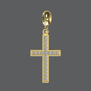Diamond Cross Charm