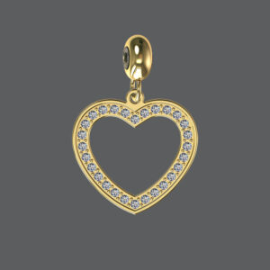Diamond Heart Charm