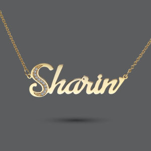 Diamond Initial Name Necklace