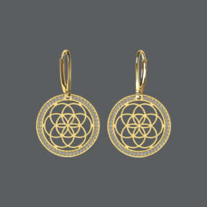 Diamond Seed of Life Earrings