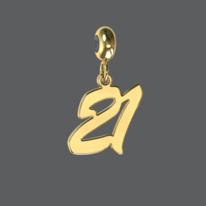 Gold 21 Charm