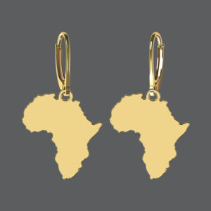 Gold Africa Earrings