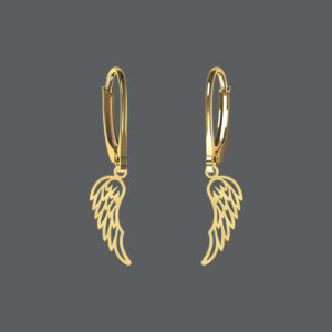 Gold Angel Wing Earrings