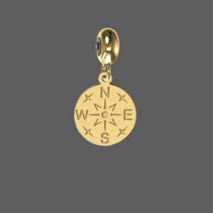 Gold Compass Charm