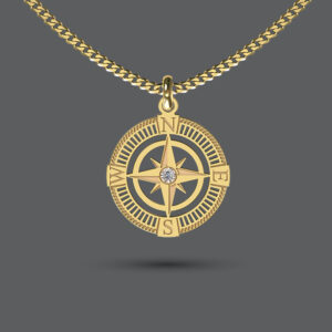Gold Compass Necklace