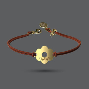 Gold Flower Cord Bracelet