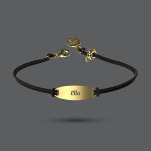 Gold ID Cord Bracelet