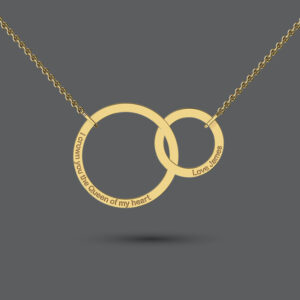 Gold Interlocking Rings Necklace