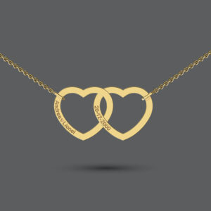 Gold Interlocking heart Necklace