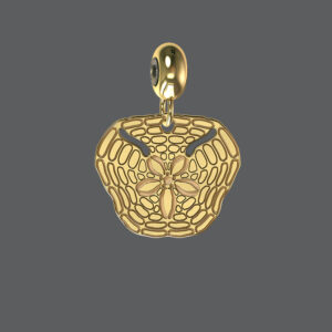 Gold Pansy Shell Charm
