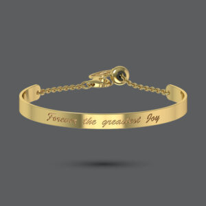 Gold Personalised Baby Bangle