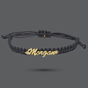 Gold Personalised Name Cord Bracelet