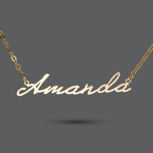 Gold Signature Name Necklace