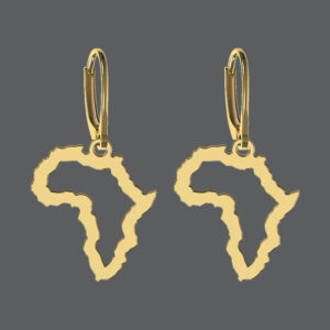 Gold Silhouette Africa Earrings