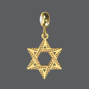 Gold Star of David Charm