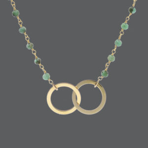 Gold Together Forever Emerald Necklace