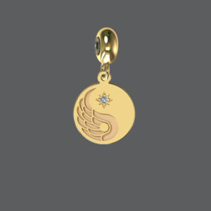 Gold Yin & Yang Charm