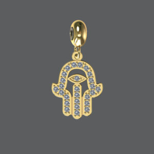Petite Hamsa Diamond Charm