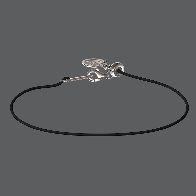 Silver Corded Charm Carrier Necklace or Bracelet