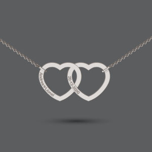 Silver Interlocking Heart Necklace