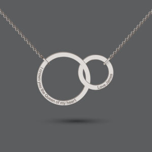 Silver Interlocking Rings Necklace