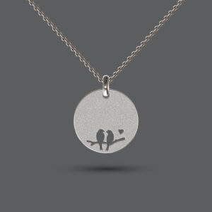 Silver Love Birds Necklace