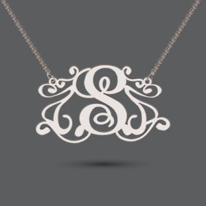 Silver Monogram Necklace