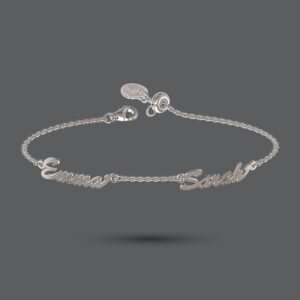 Silver Multi Name Bracelet