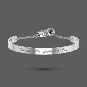 Silver Personalised Baby Bangle