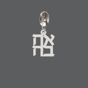 Silver Petite Ahava Charm