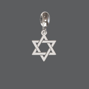 Silver Petite Star of David Charm