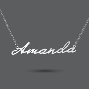 Silver Signature Name Necklace
