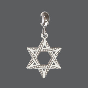 Silver Star of David Charm
