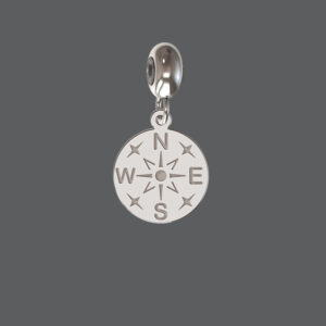 Sterling Silver Compass Charm