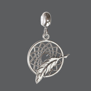 Sterling Silver Dream Catcher Charm