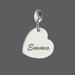 Sterling Silver Engravable Heart Charm