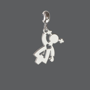Sterling Silver Girl Initial Charm