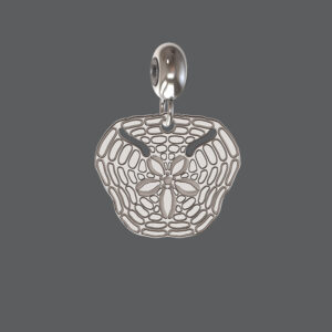 Sterling Silver Pansy Shell Charm