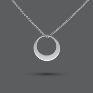 Sterling Silver Stacked Ring Necklace
