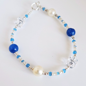 Prism Forge – Coloured Jade, Crystal & Pearl Bracelet